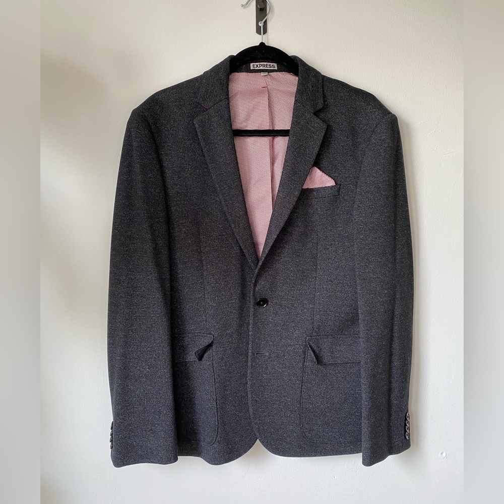 Dark Gray Express Blazer - Photographer Slim Fit